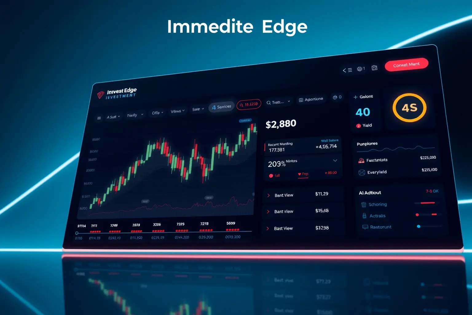 Immediate Edge Trading Dashboard Interface